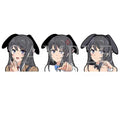 Sakurajima Mai Motion Sticker Seishun Buta Yaro Anime Car Sticker Waterproof Decals for Cars Cute Motion Cartoon Sticker