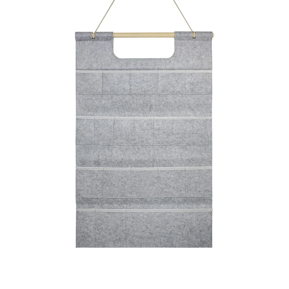Customized  Felt Wall Hanging  Storage Bag With Many Small Pockets