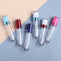 CAIYA in Stock Empty Metallic Top Liquid Blush Lipstick Container Custom Logo 7ml Cosmetic Lip Gloss Oil Tube Lipgloss Packaging