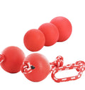 Dog Toy Durable Solid Elastic TPR Pet Ball Chewing Durable Ball With a String