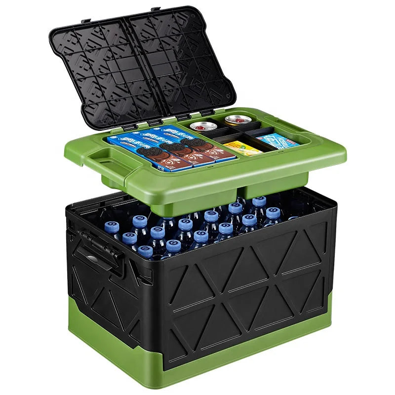 Anjuny High-Capacity Rectangle Portable Emergency Storage Container New Design Foldable Durable Multifunctional Plastic PP Box