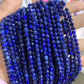 Natural Faceted Lapis Lazuli Stone 2mm 3mm 4mm Faceted Cutting Loose Round Lapis Lazuli Beads for Jewelry Making