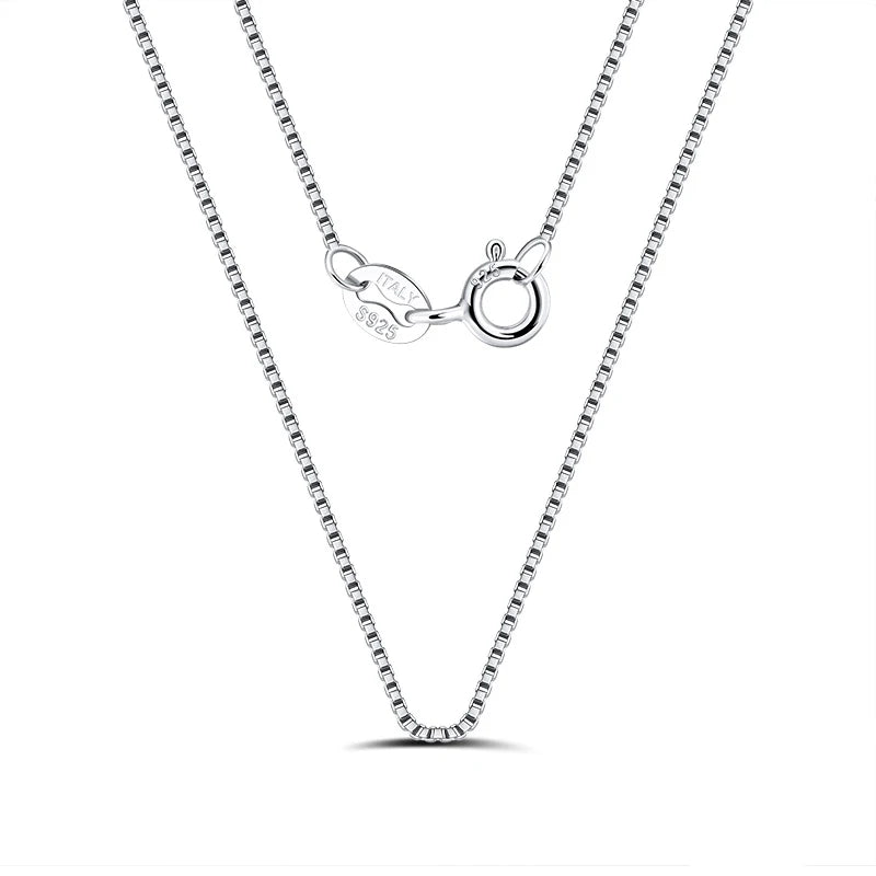 RINNTIN SC33 Hot Sales Chain Jewelry Wholesale Italian 925 Sterling Silver 1.5mm Box Chain Necklace for Women Men