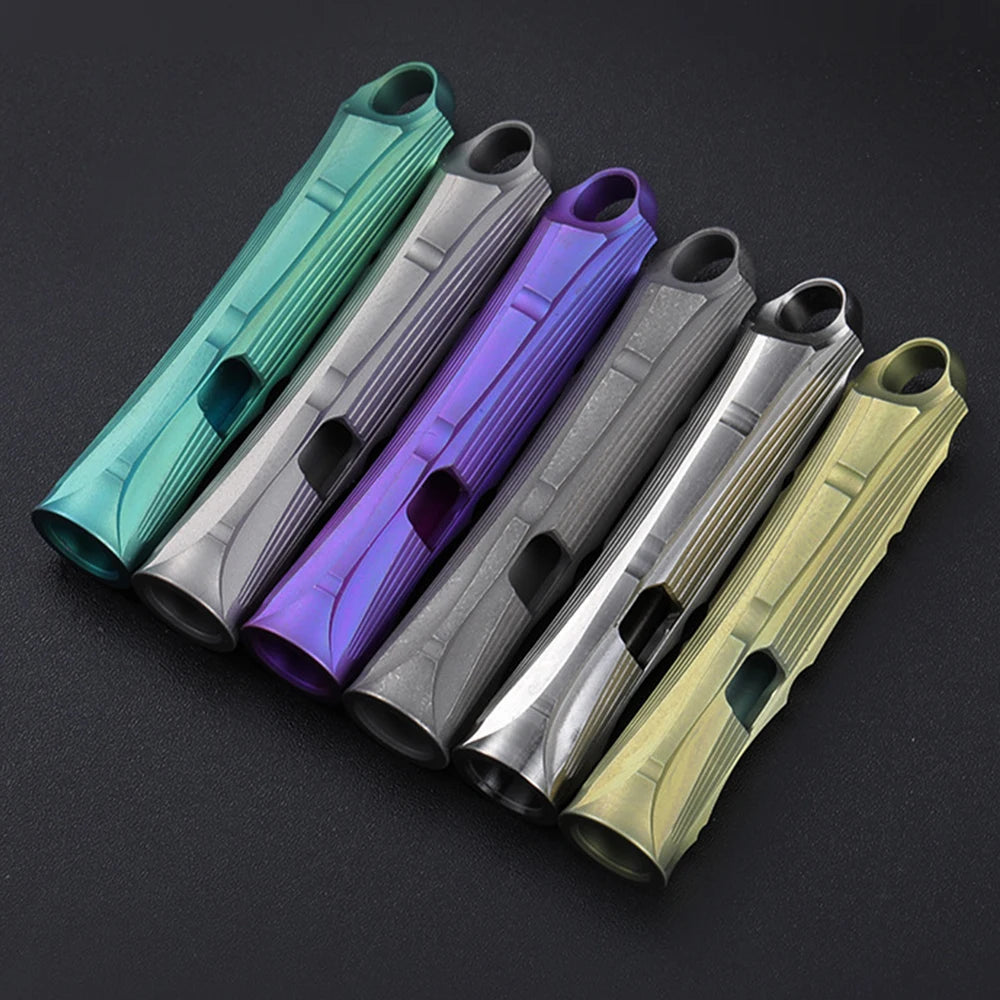 Titanium Calming Whistle Camping Lanyard Titanium Whistle  Emergency Portable Mini Small Whistle High Frequency