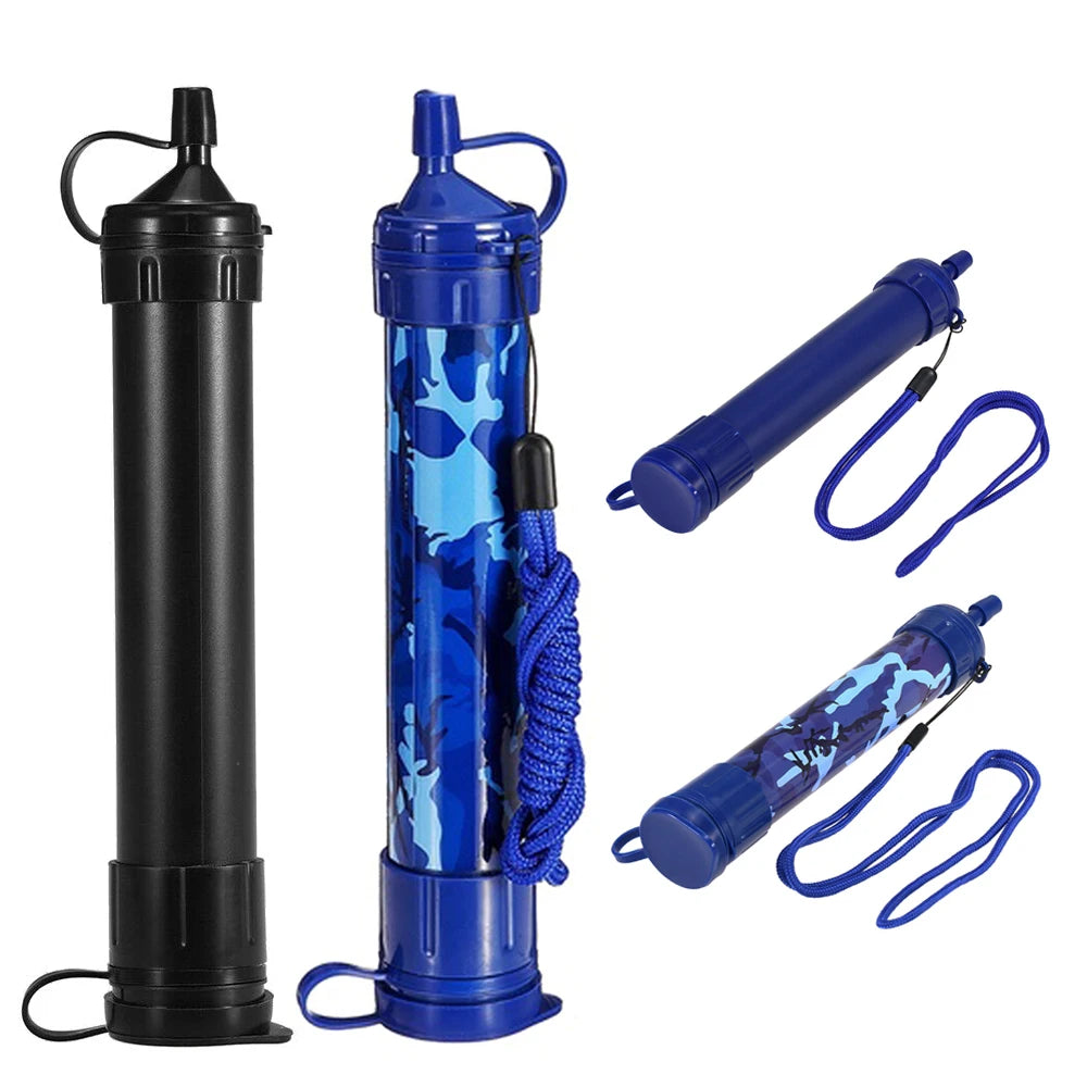 Personal Water Filter Straw BPA Free with 4500 Liters Portable Water Purifier Lightweight for Hiking Camping Survival Outdoor