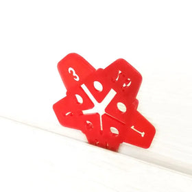 5 1 Reusable DIY PP Tile Spacers (Pentagon Shape Red) Multiple Thicknesses for Floor/Wall Construction Tile Leveling 50pcs/Bag