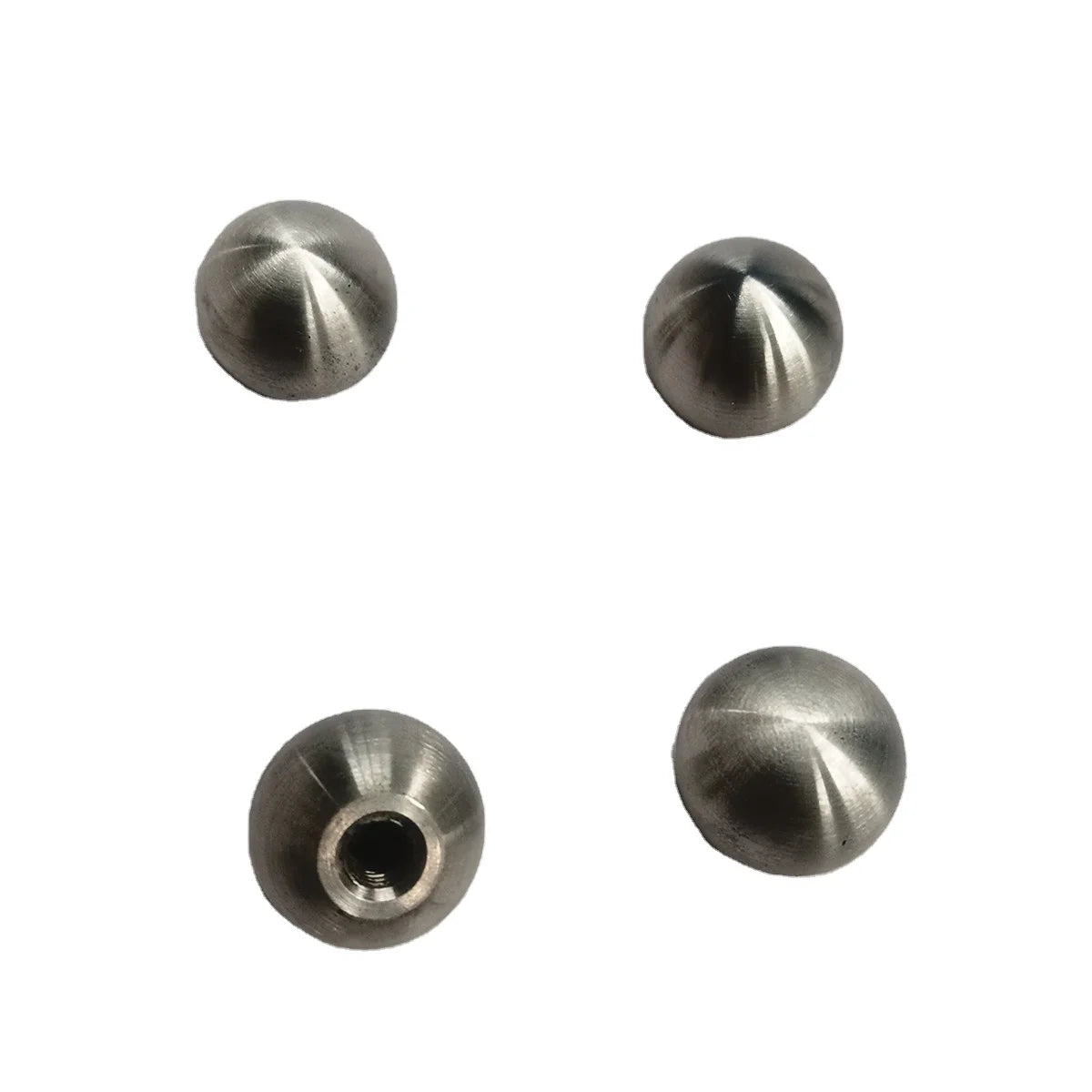 Stainless Steel 304 Satin Finish M6 Threaded Ball Rod End Cap with Modern Design for Staircase and Deck Railings Rust Resistant