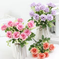 Wedding Decoration Wholesale Artificial Lavender Flowers in Pots Artistic Silk Cloth 35x6.5cm Christmas Home Decor