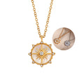 INS Hot Gold Silver Plated Stainless Steel Jewelry Vintage Lucky Shell Star Pendant Necklace for Women