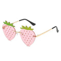 New Style 2023 Fashion Metal Unisex Street Popular Famous Strawberry Sunglasses