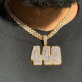 Iced Out Men Hip Hop Hand Charm Pendant Birth Number Angel Rope Chain Paved Gold Rose Gold Plated Boy Friend Punk Rock Necklaces