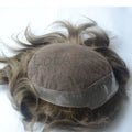Indian Remy Lace Design Australia Lace & PU Hair Pieces Wig Toupee for Men with Natural Color Soft & Smooth
