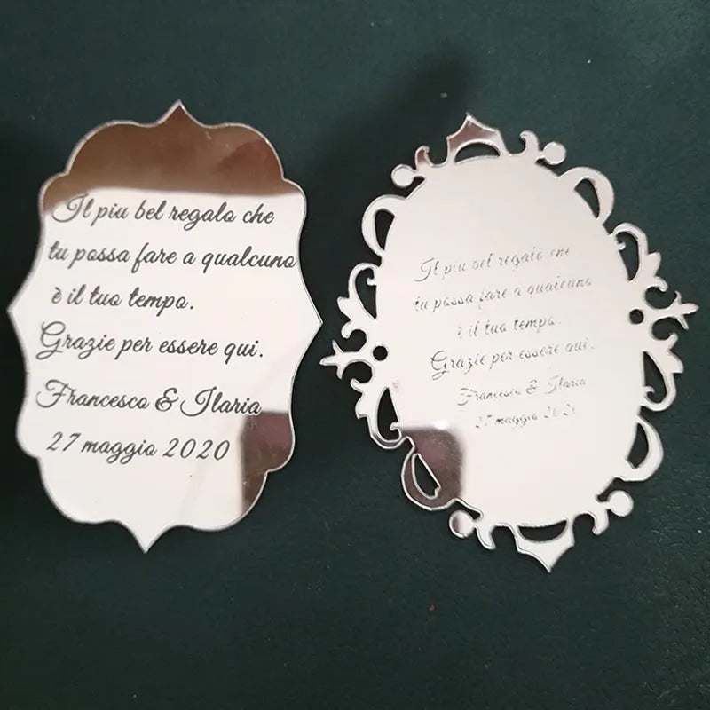 Personalized Rose Gold Acrylic Label Tag Table Number Seat Names for Wedding Party MegaBDM