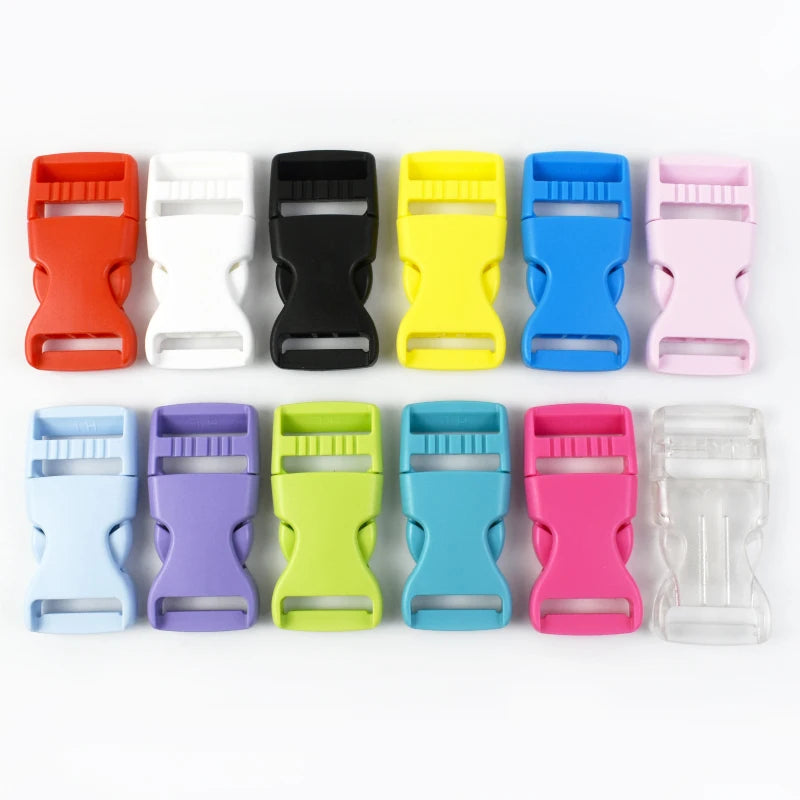 MeeTee BF240 15mm Bag Accessories Backpack Strap Colored Adjustment Plastic Fastener Side Quick Release Buckles