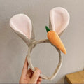 HOVANCI Easter Carrot Rabbit Bunny Ear Headband Photo Photography Flash With Light Hair Accessories