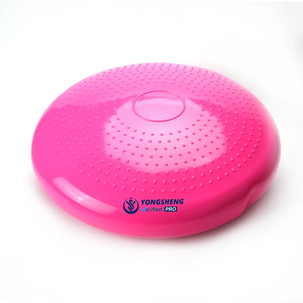 Yongsheng Customized Inflatable PVC Yoga Balance Training Board Cushion 33cm Color Logo Exercise Fitness Massage