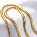 Universal 2.4 3 4 5 6mm Wide Stainless Steel Gold Pvd Plating 18k Color Thick Snake Bone Chain Necklace Jewelry Men Women