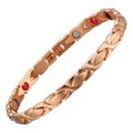 Fashion Jewelry Rose Gold Stainless Steel Magnetic Bracelet Wristband With Germanium Magnetic Couple Bracelet