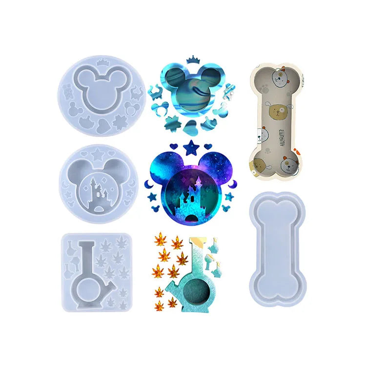 YS DIY Castle Shape Toy Silicone Molds DIY Decorations Molds Reusable Shaker Quicksand Making Crafts Pendant Candle Making Tools
