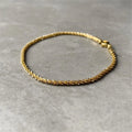 Wholesale Fashion Waterproof Jewelry Minimalist Flash Gold Plated Stainless Steel Chain Bracelet