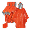 Hybrid Emergency Blanket and Rain Poncho with Hood for Camping and Hiking