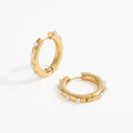 18k Pvd Gold Plated Non Tarnish & Waterproof Pearl Stainless Steel High Quality Hoop Earring for Women Gold Jewelry