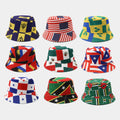 New Flag Pattern Double Sided Fisherman Hat Men Women's Spring Summer Outdoor Sunshade Bucket Hat