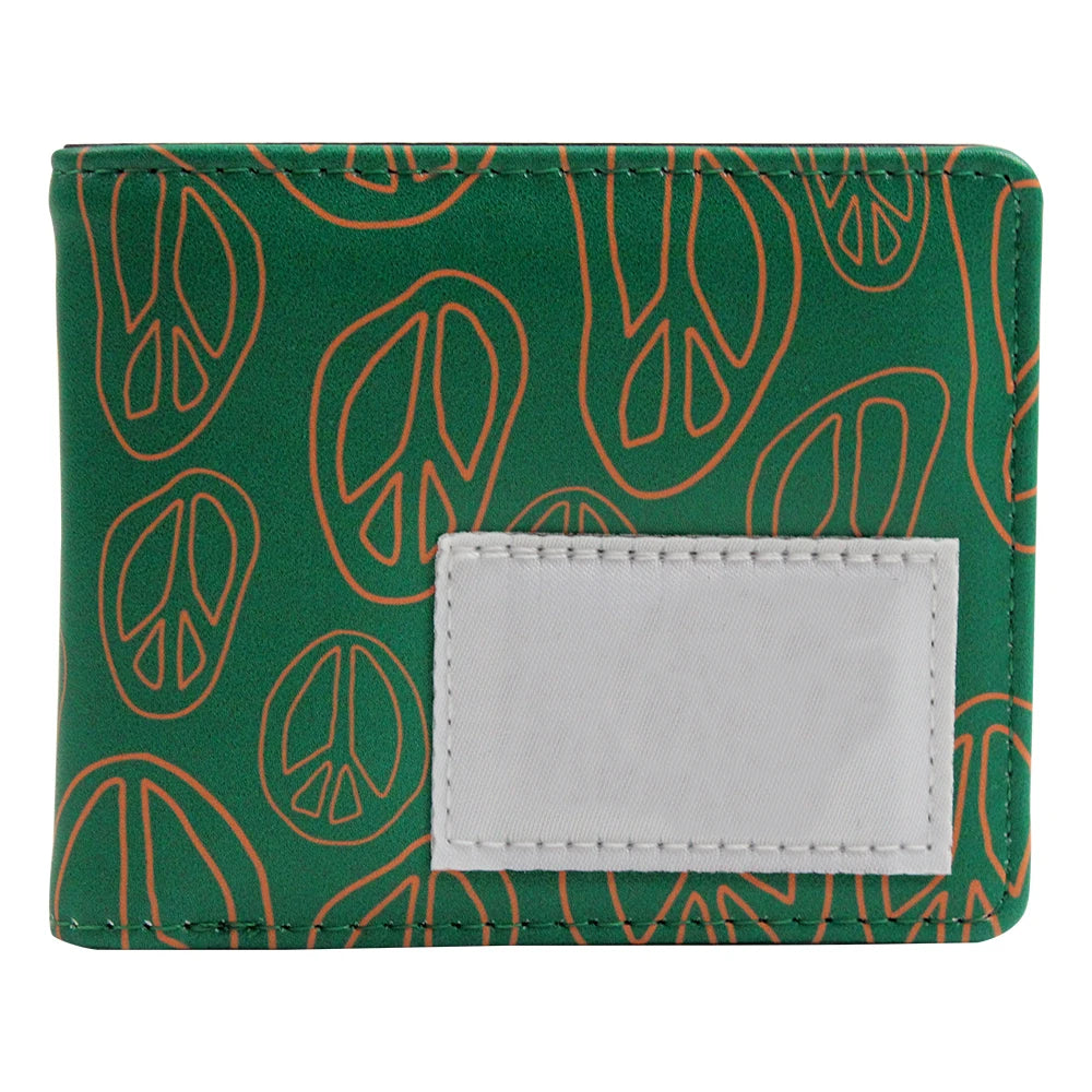 OEM Custom Designer Men's PU Leather Short Waterproof Card Holder Wallet with Cash Envelope