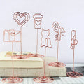 Metal Restaurant Hotel Table Number Holder Clips Wedding Place Card Holder Stand