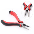 Multi-Functional Small Steel Pliers with Curved Mouth PVC Handle Manual Polishing Household Hardware-for DIY Crimping Shiduomei