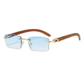 Sparloo 10731 Small Rectangle Sunglasses Men Rimless
