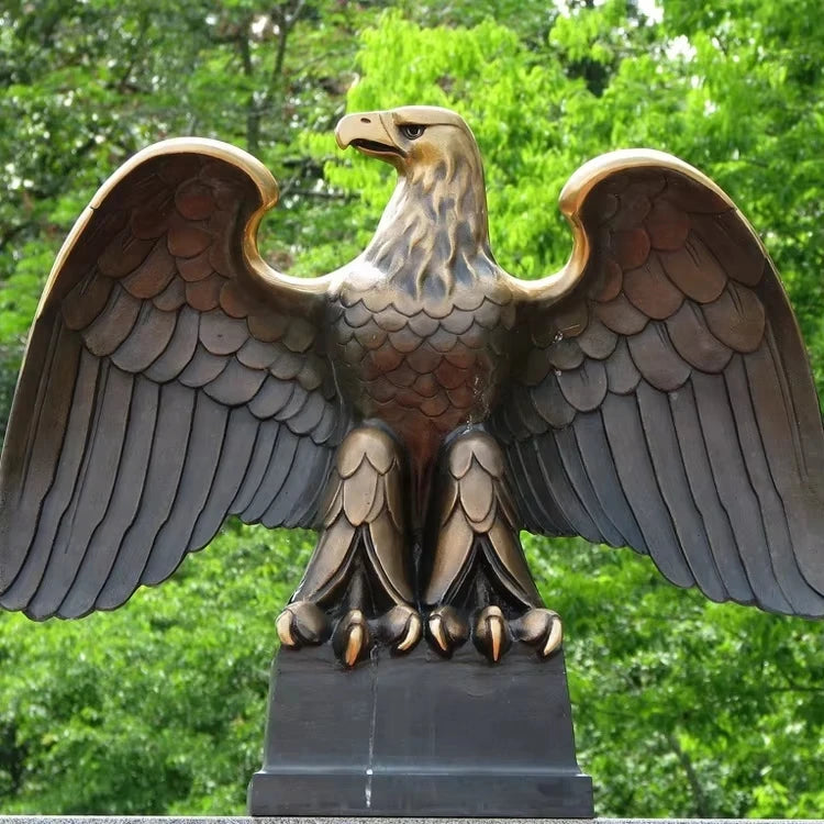 Bronze Foundry Custom Made Modern Digital Printing Bronze Eagle Statue with Customizable Size and Color for Garden