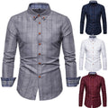 Spring 2025 Newest Design 5XL Plus Formal Business Shirt Mans Button Plaid Office Shirt