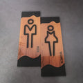 CA Stock Fast Shipping   Self-Adhesive Acrylic Restroom Washroom Toilet Door Sign for Men & Women