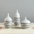 Modern Ceramic Vase with Small Mouth Carving Craft Matte Glaze Tabletop Home Decor for Chinese-style Rooms and Hotel Entrances