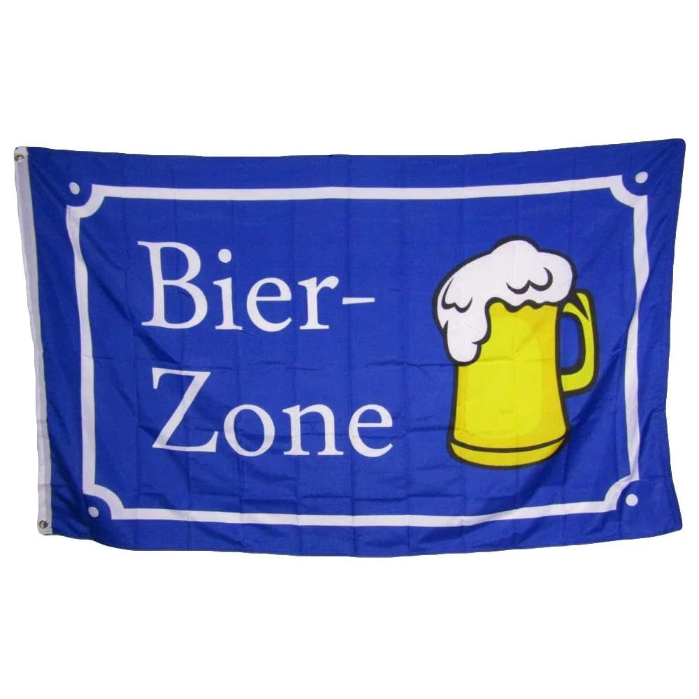 Custom 3x5ft 100% Polyester Vlag Bier Flag Double Sided Digital Printing Promotional Beer Flag