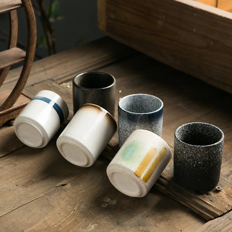 Japanese Ceramic Cup Handmade 140ml Earthenware Coffee Mug Old Design Coffee Cup