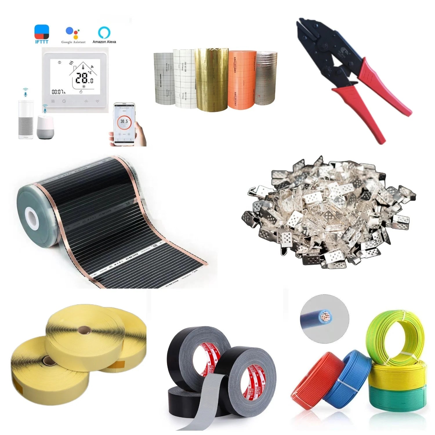 PTC Electric Modern Design Floor Heating System 220V Far Infrared Graphene Carbon Fiber Heating Film for Living Room