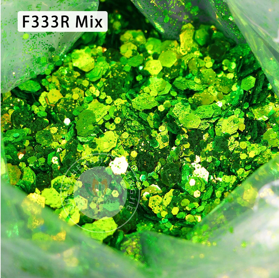 Wholesale 2024 Non-Toxic St. Patrick's Day Chunky Glitter for DIY Crafts Nail Art Decoration Slime Filler Christmas Decorations