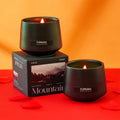 Natural Soy Wax Essential Oil Wooden Wick Eco-Friendly Holiday Diwali Tactile Elegance Classicism Black Ceramic Fragrance