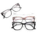 Custom OEM Transparent Acetate Eyeglasses Frames Solid Grey White Black Orange for Men and Women-Reading Eyewear