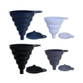 Kitchen Use Olive Oil Funnels Food Grade Silicone Collapsible Water Bottle Liquid Powder Transfer Funnel