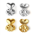 Magic Adjustable Earring Lifters Adjustable 925 Sterling Silver Heart Support Lifter Fits All Earlobe Stud Earring Post Stopper