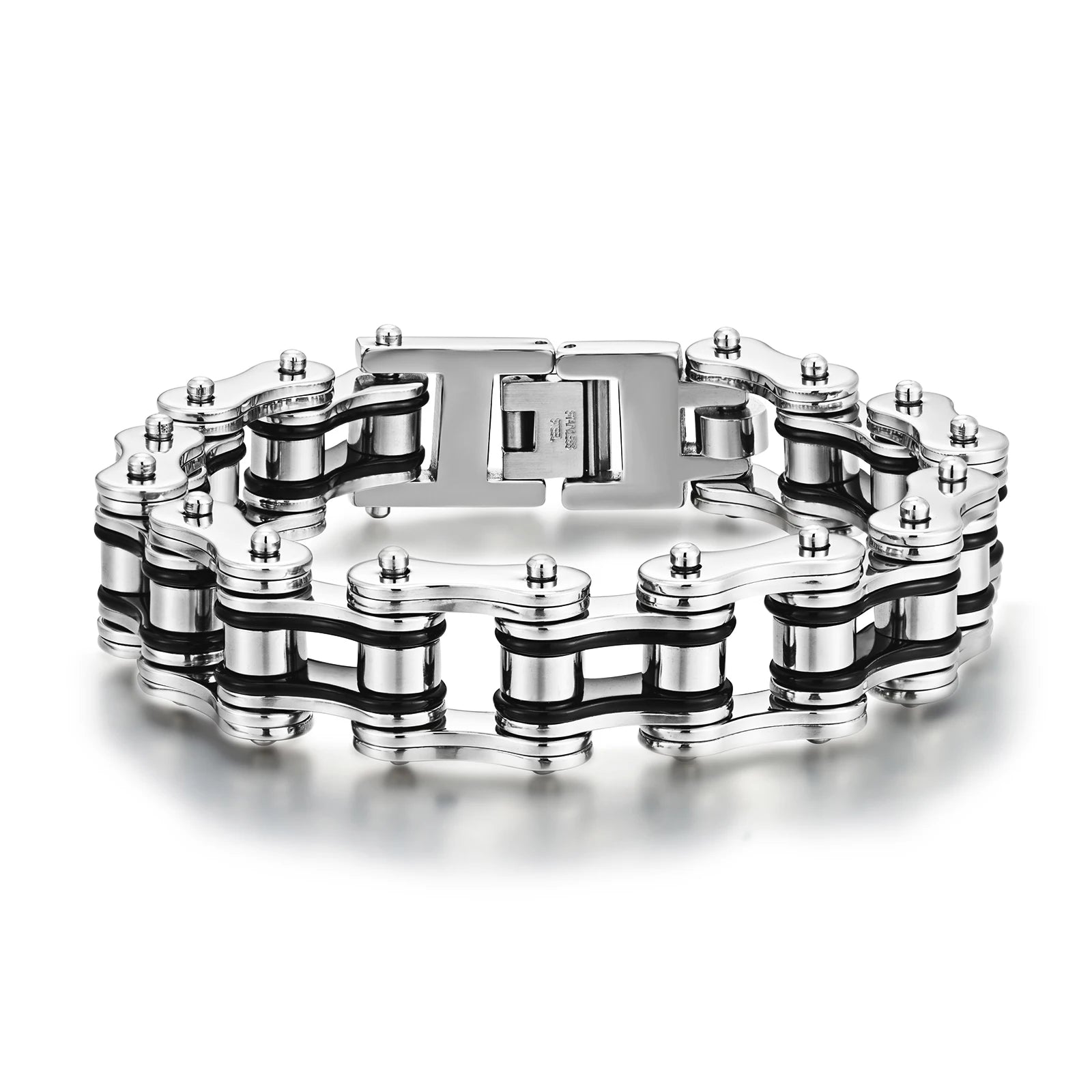 Wholesale Trendy Men's Biker Bracelet Jewelry Stainless Steel Bike Chain Bracelet Motorcycle Bracelet for Man