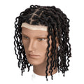 BLT Fast Shipping Curly Dreadlocks Toupee Wave Locs Base Unit 100% Human Hair Pieces 8x10 Inch Can Be Bleached Dyed and Twist