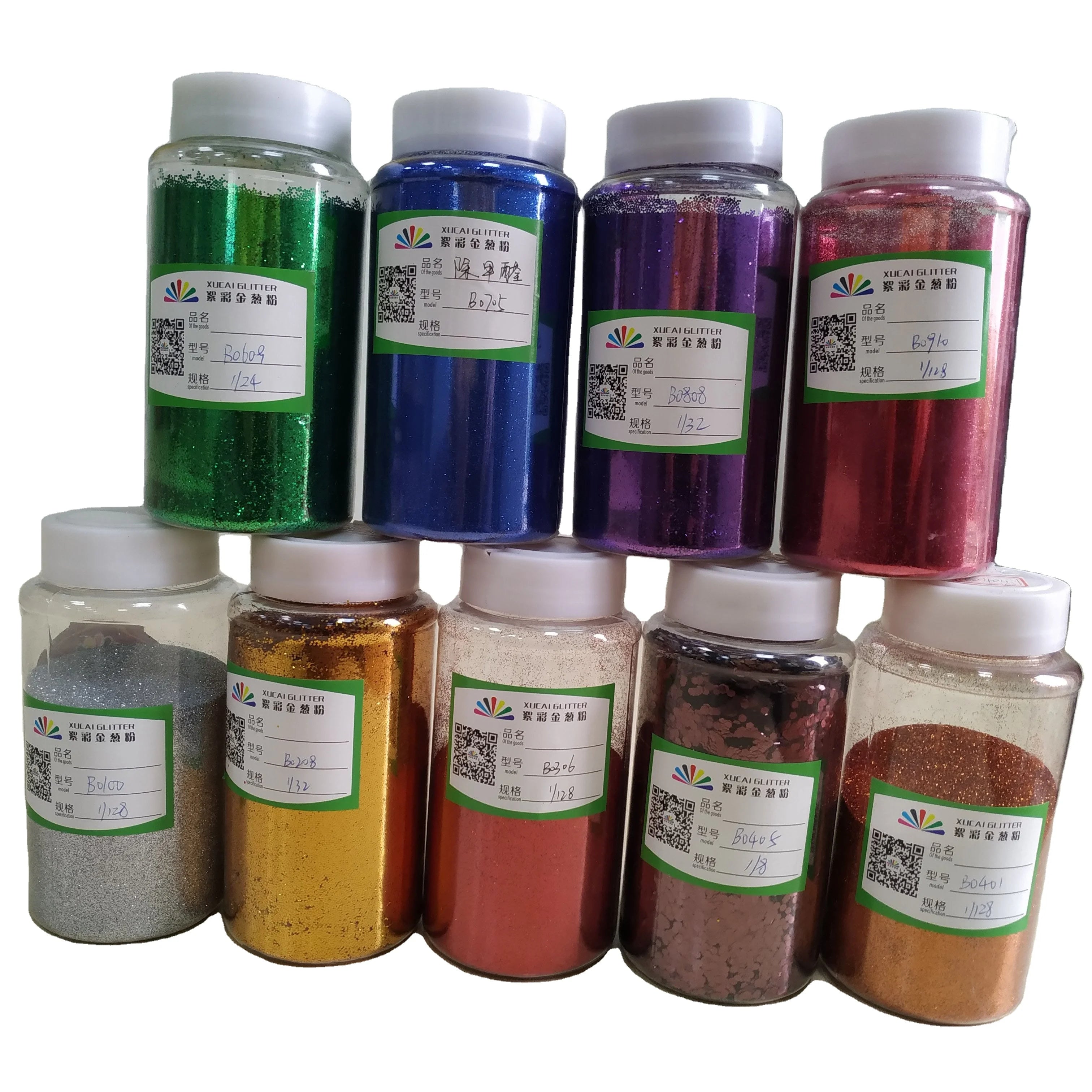 Xucai High-Temperature Resistant Glitter Fine Bio Glitter Crafts Colorful Polyester Direct Promotional Party Supplies