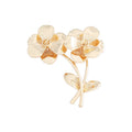 DIY Copper Gold Plated Flower Holder Brooch Accessories High Quality Handmade Jewelry Materials Brooches Findings and Componen