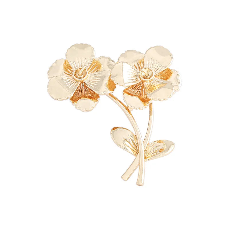DIY Copper Gold Plated Flower Holder Brooch Accessories High Quality Handmade Jewelry Materials Brooches Findings and Componen