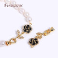 18K Gold Plated Pearl Clasps Necklace Making Zircon Inlaid Connector Bead Fastener for DIY Jewelry Classic 18K Gold Jewelry