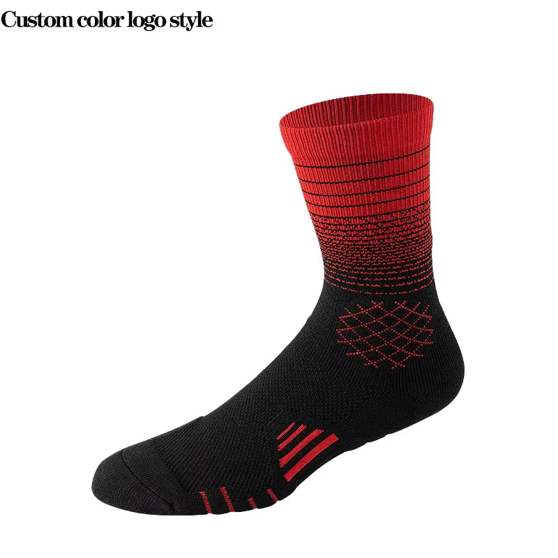 Elite High Quality Customizable Logo Crew Socks for Children Sports Compression Knitted Socks for Basketball Pilates Spring